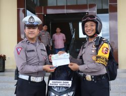 Bripda Novandro :TERIMAKASIH BAPAK KAPOLRI ATAS HADIAHNYA