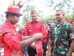 Dandim 1206/Psb Hadiri Acara Pembukaan dan Peresmian Tempat Keramat Temenggung Simpi di Desa Seriang