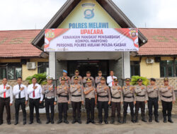 Kapolres Melawi Pimpin Upacara Kenaikan Pangkat Pengabdian Polri