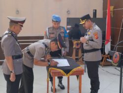 Upacara Sertijab Kasat Intelkam Polres Subang Berlangsung Hidmat 
