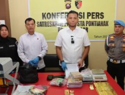 Polresta Pontianak Amankan 47 Batang Emas Ilegal dan 4 Tersangka dalam Penggerebekan