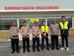 Dir Polairud Polda Kalbar Tinjau Bandara Singkawang Jelang Kunjungan Kerja Kapolri