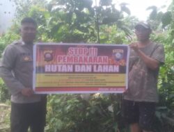 Cegah Karhutla Polsek Jelai Hulu Laksanakan Himbauan Kepada Masyarakat Tentang Bahayanya Membakar hutan