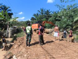 Satgas TMMD Ke-124 Kodim 1204/Sanggau Genjot Pengerjaan Gorong Gorong