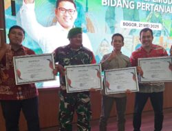 Babinsa Salatiga Kodim 1208/Sambas Terima Penghargaan Dari Kementan RI Sebagai Brigade Pangan Inspiratif