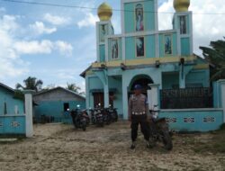 Peraonel Polsek Kuala Behe Lakukan Pengamanan Ibadah Minggu Kasih