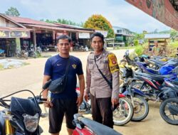 Bhabinkamtibmas Polsek Kuala Behe Patroli Kamtibmas Jaga Situasi Aman Dan Kondusif