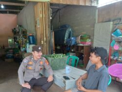 Patroli Siang Polsek Meranti Sambangi Warga Di Pasar