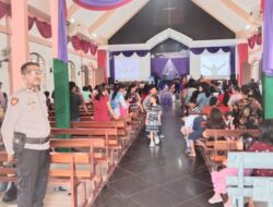 Polsek Ngabang Laksanakan Pengamanan Ibadah Peringatan Kenaikan Isa Almasih