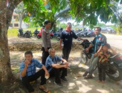 Wujudkan Rasa Aman Polsek Mandor Sapa Warga Lewat Patroli Siang