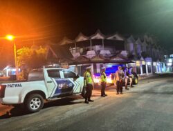 Cegah Balap Liar Dan  Kejahatan Jalanan Piket Pawas Pimpin Patroli Ciptakan Kondisi Aman Di Wilayah Hukum Polres Ketapang 