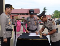 Upacara Serah Terima Jabatan Kasat Intelkam Polresta Pontianak
