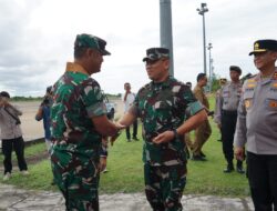 Pangdam XII/Tpr Sambut Dan Dampingi Kunjungan Kerja Wakasa Ke Kalimantan Tengah 