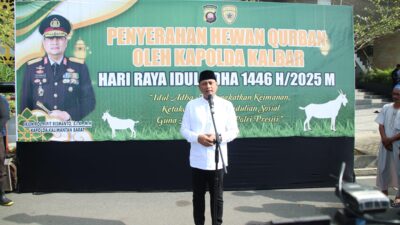 Momen Idul Adha Kapolda Kalbar Serahkan 192 Hewan Qurban