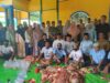 Babinsa Koramil 07/Teluk Keramat Dampingi Pendistribusian Daging Hewan Qurban Bantuan Presiden RI