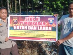 Kanit Binmas Polsek Jelai Hulu Laksanakan Himbauan Karhutla Di Desa Deranuk