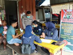 Polres Ketapang Gelar Pemeriksaan Kesehatan Gratis Kepada Sopir Tukang Ojek Dan Pekerja Di Pelabuhan 