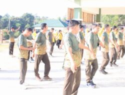 Jaga Kebugaran Tubuh Prajurit Dan Persit Kodim 1209/Bky Gelar Senam Bersama