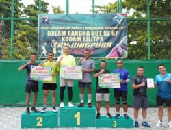 Pangdam Resmi Tutup Kejuaraan Tenis Lapangan Dalam Rangka HUT Ke-67 Kodam XII/Tpr