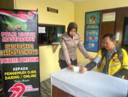 Polresta Pontianak Gelar Bakti Kesehatan Untuk Pengemudi Ojol Dalam Rangka HUT Bhayangkara ke-79