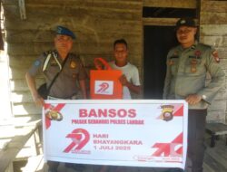 Polsek Sebangki Gelar Bakti Sosial Jelang Hari Bhayangkara Ke- 79