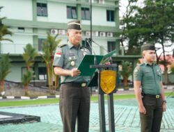 Kapoksahli Pangdam XII/Tpr Pimpin Upacara Bendera Tujuh Belasan
