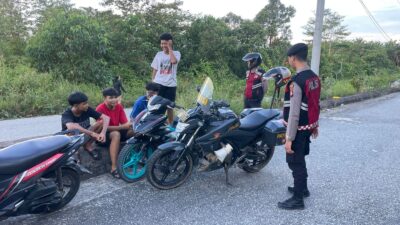 Temui Pemuda Saat Patroli Polisi Larang Knalpot Brong Dan Balap Liar