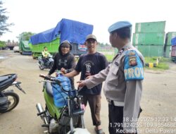 Personel Polsek Kawasan Pelabuhan Ketapang Himbau Warga Dan Sopir Untuk Menjaga Kamtibmas