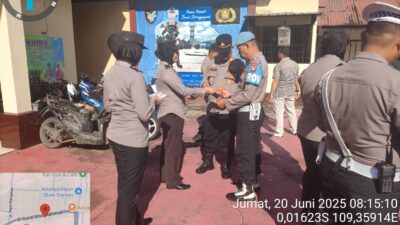 Jelang Hut Bhayangkara Ke-79 Unit Propam Polsek Pontianak Utara Lakukan Penegakan Disiplin Personelnya