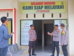 Kapolres Sambas AKBP Wahyu Jati Wibowo S.I.K., S.H.,M.H Lakukan Pengecekan Kesiapan Mako Pospolsubsektor Temajuk Polsek Paloh