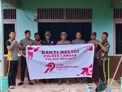 Polsek Meranti Laksanakan Giat Bakti Religi Dalam Rangka HUT Bhayangkara Ke-79
