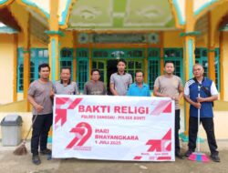 Polsek Bonti Gelar Bakti Religi Wujud Kepedulian Polri Sambut Hari Bhayangkara Ke-79