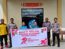Polsek Ngabang Gelar Bakti Religi Di Gereja – Gereja Sambut Hari Bhayangkara Ke 79