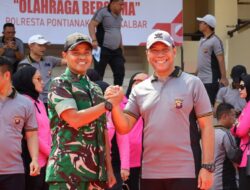 Polresta Pontianak Gelar Olahraga Bersama 1500 Peserta Semarakan HUT Bhayangkara ke-79