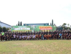 Tendangan Bola Pertama Kasdam XII/Tpr Tandai Pembukaan Lomba Mini Soccer Antar Satuan