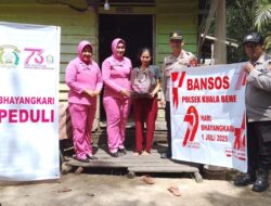 Sambut Hari Bhayangkara Ke-79 Polsek Kuala Behe Laksanakan Bakti Sosial