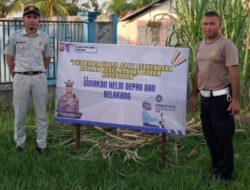 Satlantas Polres Sambas Gencarkan Edukasi Lalu Lintas dan Pemasangan Banner Keselamatan