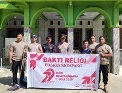 Kapolsek Jelai Hulu Dan Anggota Laksanakan Bakti Religi dalam Rangka Hari Bhayangkara ke-79