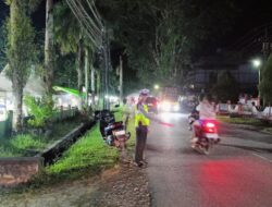 Polsek Ngabang Laksanakan Pengamanan Kegiatan Pasar Malam Permainan Anak-Anak.