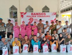Polres Sambas Polsek Tekarang Gelar Bakti Religi Dan Bagikan Bansos Sambut Hari Bhayangkara Ke-79 Tahun 2025