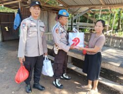 Polsek Nanga Tayap Gelar Bansos Dalam Rangka Hari Bhayangkara ke-79