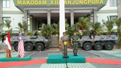 Pangdam XII/Tpr Terima Lawatan Timbal Balas Panglima 1 Divisyen Malaysia