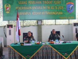 Pangdam XII/Tpr Pimpin Sidang Pemilihan Penerimaan Calon Bintara PK TNI AD TA 2025