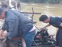 Polisi Tindak PETI Sekadau Hulu Amankan Peralatan Dan Lumpuhkan Mesin Dompeng