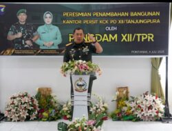 Pangdam XII/Tpr Resmikan Penambahan Bangunan Kantor Persit KCK PD XII/Tpr