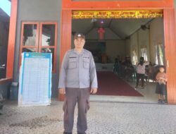 Polsek Meranti Melaksanakan Pengamanan Ibadah Minggu Di Gereja