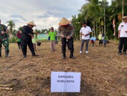 Bersama Petani Polres Kubu Raya Wujudkan Swasembada Pangan 2025