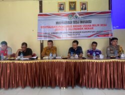 Bhabinkamtibmas Hadiri Musdes Revitalisasi Pengurus BUMDes Jalunung Mekar Desa Sebadu Tahun 2025
