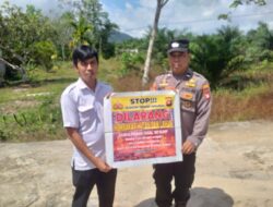 Cegah Kebakaran hutan Dan lahan Polsek Menjalin Gencarkan Himbauan Langsung kepada Masyarakat