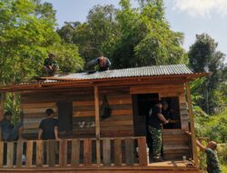 Rehab RTLH Sasaran 1 TMMD ke-125 Kodim 1205/Sintang Mulai Menunjukkan Progres